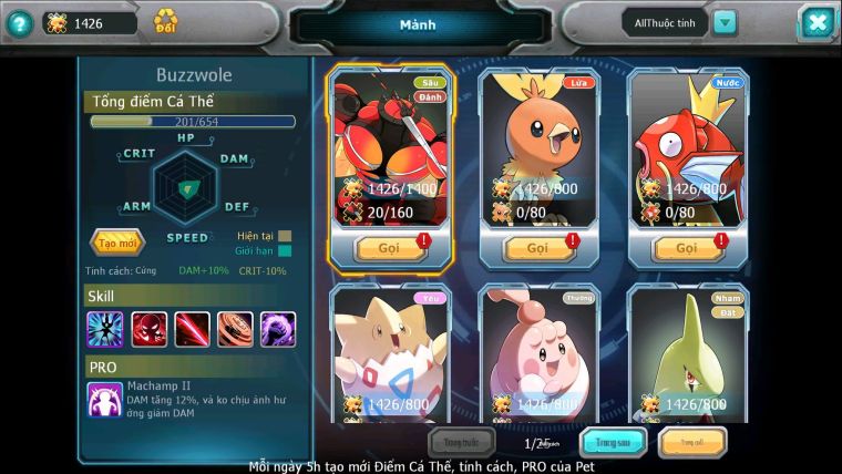 Mã : #TTS6756 - S1803 - V15 - BXH : 44 - Vua Kiếm Bc Ho-oh Dnm Pr Digla Bc Miraidon + 100M Bc Nhiều Pet Ht
