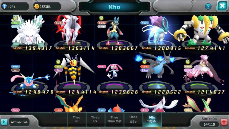 Mã : #TTS6754 - S1897 - V14 - BXH : 3 ALL - Hồn Tâm Bá CHủ Xerm Bá Chủ Tapu Fini Bc Unvoa Kyogre Bc