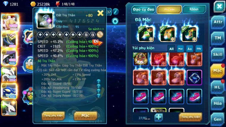 Mã : #TTS6754 - S1897 - V14 - BXH : 3 ALL - Hồn Tâm Bá CHủ Xerm Bá Chủ Tapu Fini Bc Unvoa Kyogre Bc
