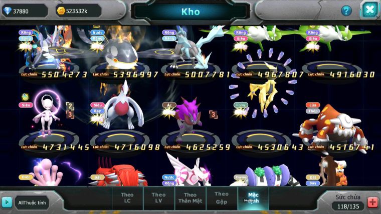 Mã : #TTS6773 - S1448 - V15 - 37K8 KC - Zflare Bc Koraidon bc Z100 CH Ho-oh Dnm Nhiều Pet Bc