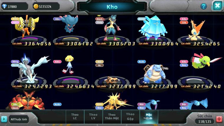 Mã : #TTS6773 - S1448 - V15 - 37K8 KC - Zflare Bc Koraidon bc Z100 CH Ho-oh Dnm Nhiều Pet Bc
