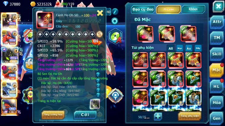 Mã : #TTS6773 - S1448 - V15 - 37K8 KC - Zflare Bc Koraidon bc Z100 CH Ho-oh Dnm Nhiều Pet Bc