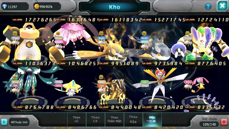 Mã : #TTS6770 - S1123 - BXH : 5  - V17 - Vua kiếm Khiên Dynamax Ho-oh CHD Yvetal Bc Arc Thép Dnm Unvoa Bc WB Dnm Metal Bc