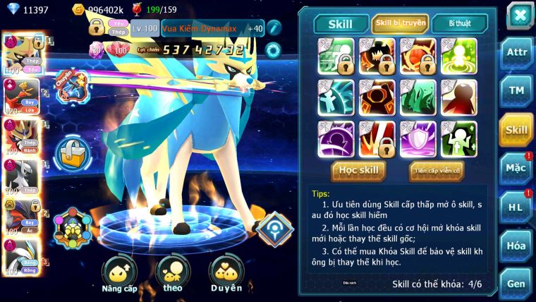 Mã : #TTS6770 - S1123 - BXH : 5  - V17 - Vua kiếm Khiên Dynamax Ho-oh CHD Yvetal Bc Arc Thép Dnm Unvoa Bc WB Dnm Metal Bc