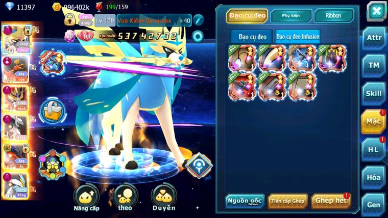 Mã : #TTS6770 - S1123 - BXH : 5  - V17 - Vua kiếm Khiên Dynamax Ho-oh CHD Yvetal Bc Arc Thép Dnm Unvoa Bc WB Dnm Metal Bc