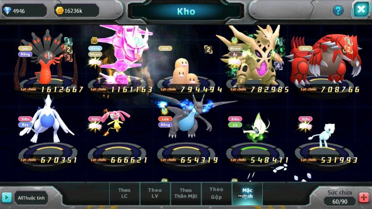 Mã : #TTS6768 - S1917 - V9 - BXH : 25 - 650 Sách - Zflare Rắn Băng Bc Groudon lugia nhiều Pet HT