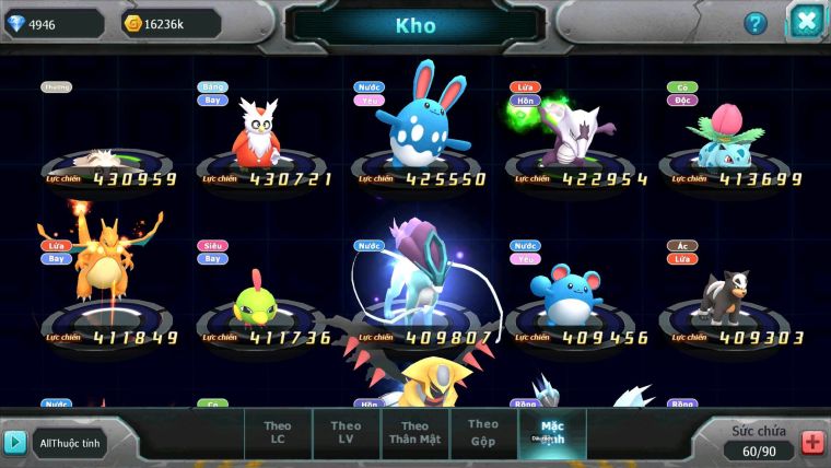 Mã : #TTS6768 - S1917 - V9 - BXH : 25 - 650 Sách - Zflare Rắn Băng Bc Groudon lugia nhiều Pet HT
