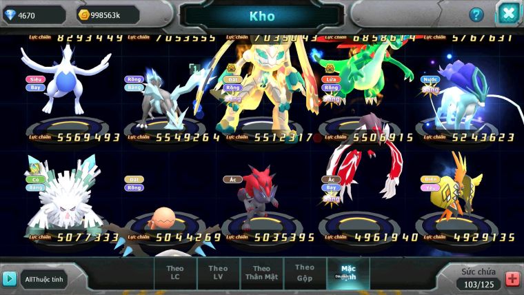 Mã : #TTS6766 - S9 -  V11 - BXH : 22 - White CHD Palkia & Black CH Ho-oh Dnm Rayquaza 3 Team