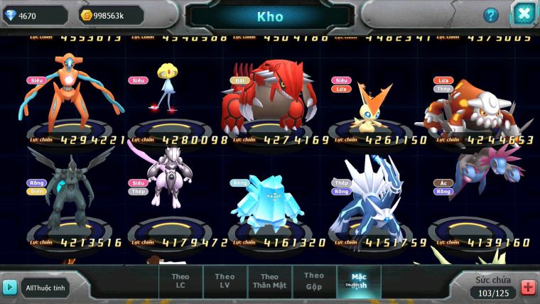 Mã : #TTS6766 - S9 -  V11 - BXH : 22 - White CHD Palkia & Black CH Ho-oh Dnm Rayquaza 3 Team