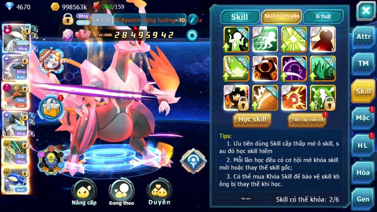 Mã : #TTS6766 - S9 -  V11 - BXH : 22 - White CHD Palkia & Black CH Ho-oh Dnm Rayquaza 3 Team