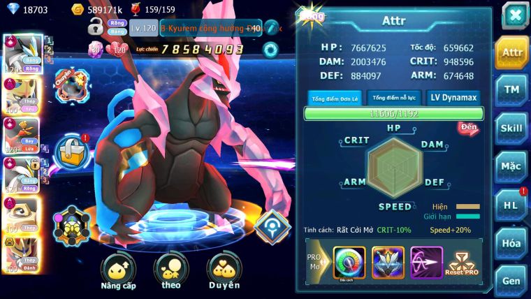 Mã : #TTS6774 - S979 - V19 - BXH : 2 ALL - Black & White & Ho-oh CHD Vua Kiếm Metal Dnm Yvetal CH Khiên Bc Nhiều Pet Ht