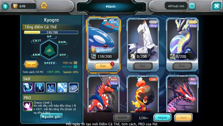 Mã : #TTS6805 - S1868 - V6 - BXH : 21 - Ho-oh Bc RX Bc Yvetal Lugia raikou ash char