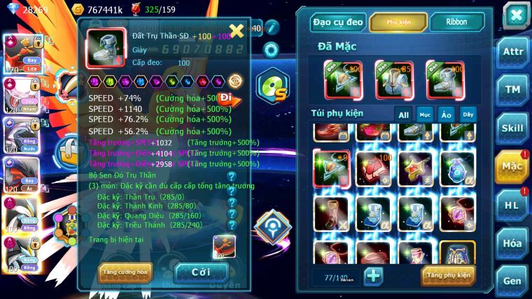 Mã : #TTS6806 - S561 - BXH: 4ALL - V15- Ho-oh & Diancie CHD Palkia Yvetal CH Wb Dnm Nhiều Pet BC + Hoopa Bá Chủ