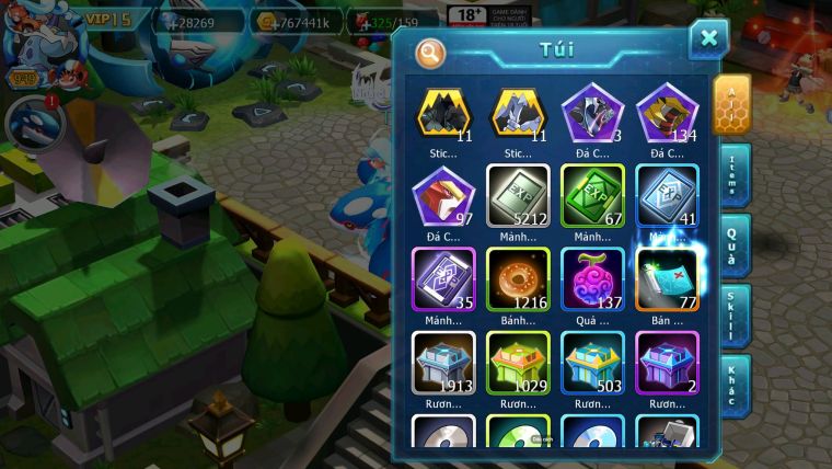 Mã : #TTS6806 - S561 - BXH: 4ALL - V15- Ho-oh & Diancie CHD Palkia Yvetal CH Wb Dnm Nhiều Pet BC + Hoopa Bá Chủ