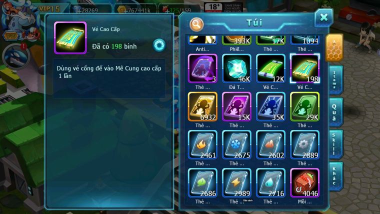 Mã : #TTS6806 - S561 - BXH: 4ALL - V15- Ho-oh & Diancie CHD Palkia Yvetal CH Wb Dnm Nhiều Pet BC + Hoopa Bá Chủ