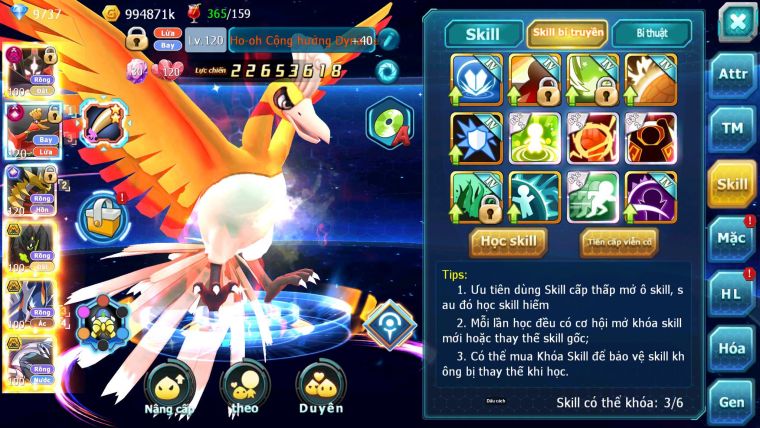 Mã : #TTS6814 - S1491 - BXH : 8 - V15 - Zlfare Dnm Ho-oh CHD Giratina CH Pr dialga Bc Nhiều Pet HT