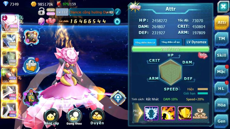 Mã : #TTS6817 - S1733 - V12 - Diancie CHD Rắn Băng Sakataka Bc Cặp Lati Bc Nhiều Pet Ht