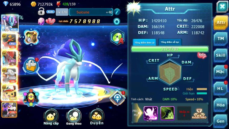 Mã : #TTS6816 - S777 - V1 - SIÊU TÍCH TÀI NGUYÊN - 65K8 KC - 5K Sách - Suicun Đủ mảnh Dnm CH Và 1 Số Pet Ht