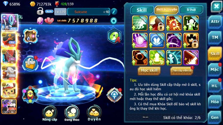 Mã : #TTS6816 - S777 - V1 - SIÊU TÍCH TÀI NGUYÊN - 65K8 KC - 5K Sách - Suicun Đủ mảnh Dnm CH Và 1 Số Pet Ht