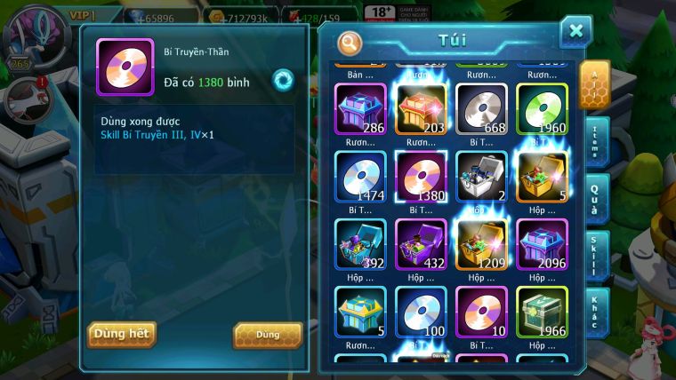 Mã : #TTS6816 - S777 - V1 - SIÊU TÍCH TÀI NGUYÊN - 65K8 KC - 5K Sách - Suicun Đủ mảnh Dnm CH Và 1 Số Pet Ht