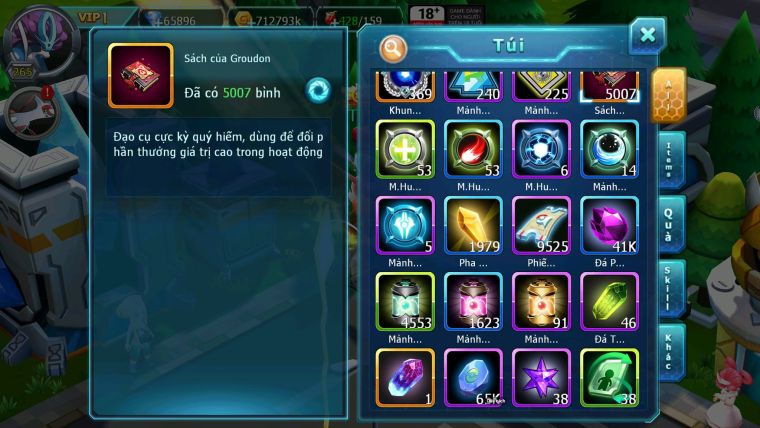 Mã : #TTS6816 - S777 - V1 - SIÊU TÍCH TÀI NGUYÊN - 65K8 KC - 5K Sách - Suicun Đủ mảnh Dnm CH Và 1 Số Pet Ht