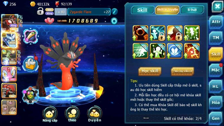 Mã : #TTS6822 - S1917 - V9 - BXH : 21 - Zflare Rắn Băng Bc Mes groudon Drak Ho-oh