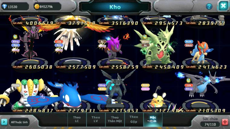 Mã : #TTS6841 - S1458 - BXH : 50 - V14 - Palkia CH Cặp Z Bc Diancie Dnm Groudon Bc Cặp Lati Bc