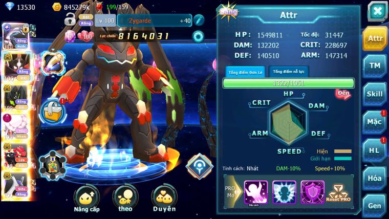 Mã : #TTS6841 - S1458 - BXH : 50 - V14 - Palkia CH Cặp Z Bc Diancie Dnm Groudon Bc Cặp Lati Bc