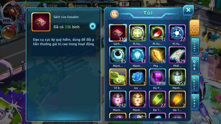 Mã : #TTS6841 - S1458 - BXH : 50 - V14 - Palkia CH Cặp Z Bc Diancie Dnm Groudon Bc Cặp Lati Bc