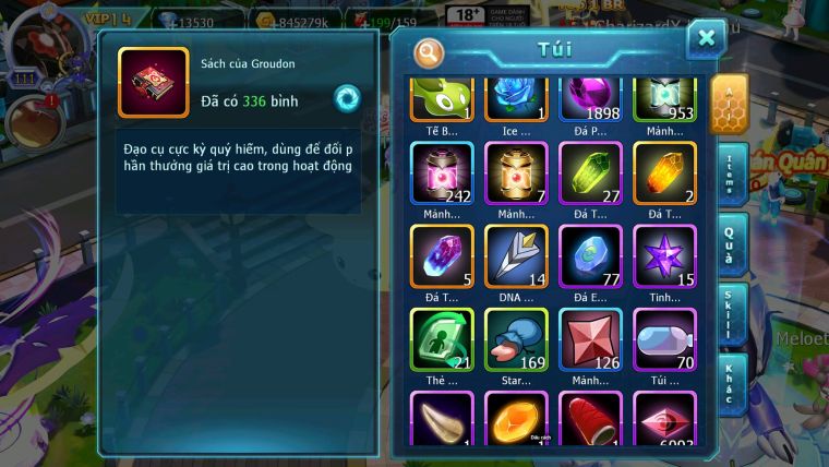 Mã : #TTS6841 - S1458 - BXH : 50 - V14 - Palkia CH Cặp Z Bc Diancie Dnm Groudon Bc Cặp Lati Bc