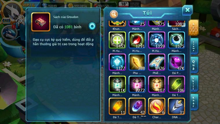 Mã : #TTS6840 - S944 - BXH: 7 - V16 - 1K Sách  - Vua Kiếm Khiên Ho-oh WB CHD Sáng Thế Dnm Nhiều Pet Huyền thoại