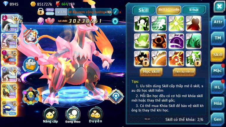Mã : #TTS6839 - S9 - BXH : 25ALL - V11 - White CHD Palkia & Black CH Ho-oh Dnm Rayquaza Bc Nhiều Pet HT
