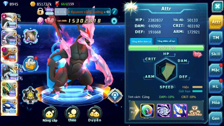 Mã : #TTS6839 - S9 - BXH : 25ALL - V11 - White CHD Palkia & Black CH Ho-oh Dnm Rayquaza Bc Nhiều Pet HT