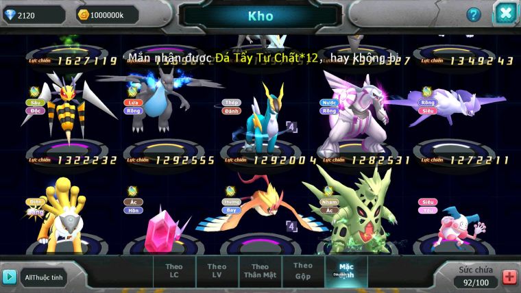 Mã : #TTS6854 - S1660 - V8 - Ho-oh Dnm Qvld Bc Thần Gios Bc Unvoa Yvetal nhiều pet ht
