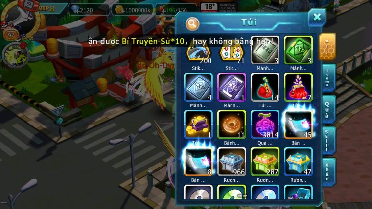 Mã : #TTS6854 - S1660 - V8 - Ho-oh Dnm Qvld Bc Thần Gios Bc Unvoa Yvetal nhiều pet ht
