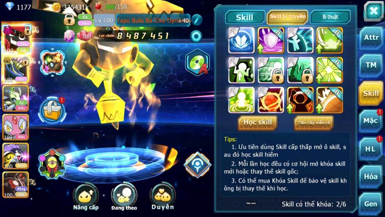 Mã : #TTS6853 - S1783 - V10 - Tapu Bulu Dnm Xerm Bc Celebi Raikou Zflare nhiều pet ht