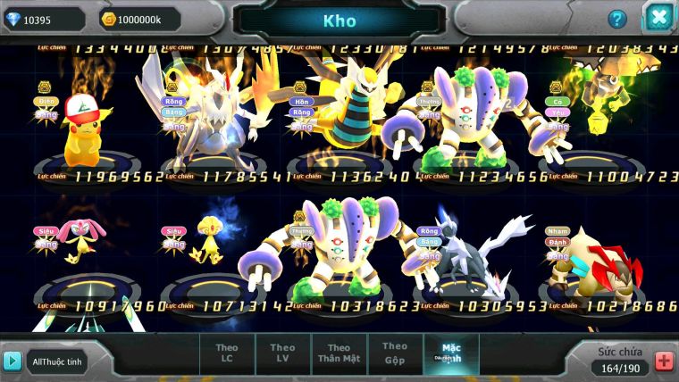 Mã : #TTS6852 - S207 - BXH : 3 - V14 - Diancie & Ho-oh CHD Palkia & Yvetal CH Ray Rắn Băng Nhiều Pet Bc