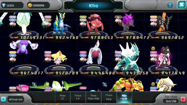 Mã : #TTS6852 - S207 - BXH : 3 - V14 - Diancie & Ho-oh CHD Palkia & Yvetal CH Ray Rắn Băng Nhiều Pet Bc