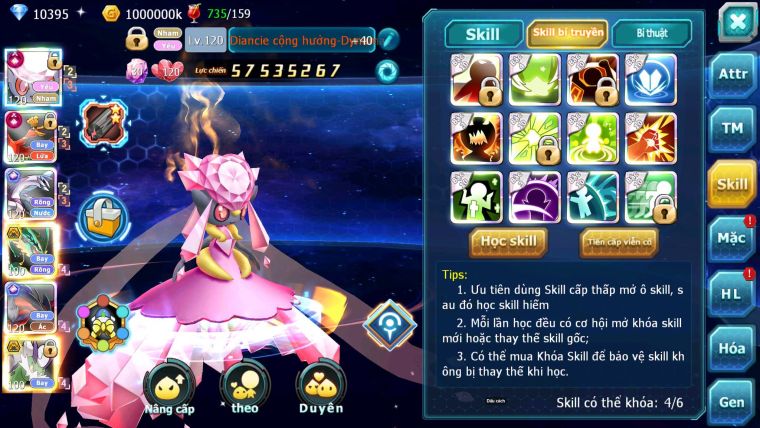Mã : #TTS6852 - S207 - BXH : 3 - V14 - Diancie & Ho-oh CHD Palkia & Yvetal CH Ray Rắn Băng Nhiều Pet Bc