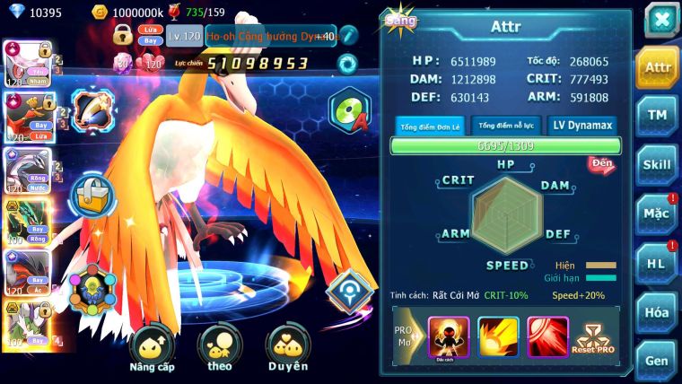 Mã : #TTS6852 - S207 - BXH : 3 - V14 - Diancie & Ho-oh CHD Palkia & Yvetal CH Ray Rắn Băng Nhiều Pet Bc