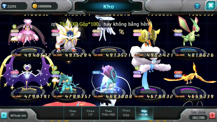 Mã : #TTS6865 - S1165 - BXH : 9 - V15 - 25K KC - White Black Ho-oh CHD Rayquaza Drak ho-oh Yvetal Btaa Rắn Băng Bc Nhiều Pet Ht