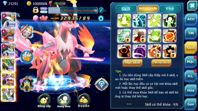 Mã : #TTS6865 - S1165 - BXH : 9 - V15 - 25K KC - White Black Ho-oh CHD Rayquaza Drak ho-oh Yvetal Btaa Rắn Băng Bc Nhiều Pet Ht