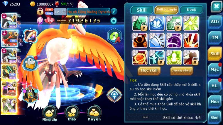 Mã : #TTS6865 - S1165 - BXH : 9 - V15 - 25K KC - White Black Ho-oh CHD Rayquaza Drak ho-oh Yvetal Btaa Rắn Băng Bc Nhiều Pet Ht