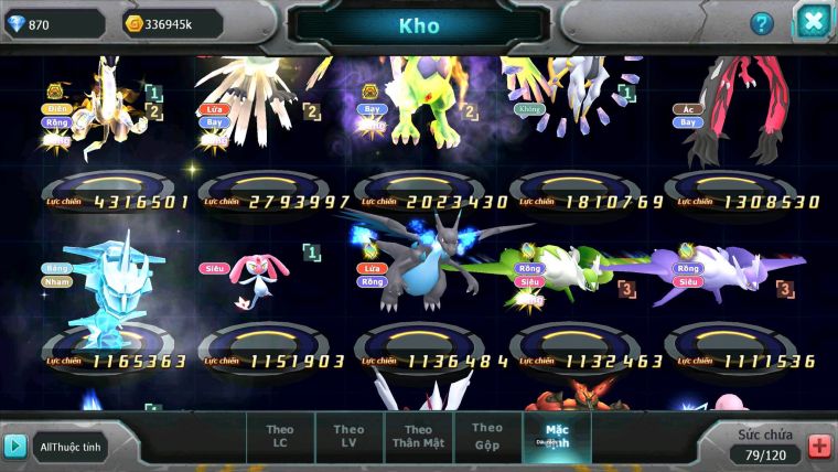 Mã : #TTS6863 - S1916 - BXH : 2 ALL -  V14 - Miraidon Bá Chủ Ho-oh Thần Gio ST Rắn Băng Nhiều Pet Ht