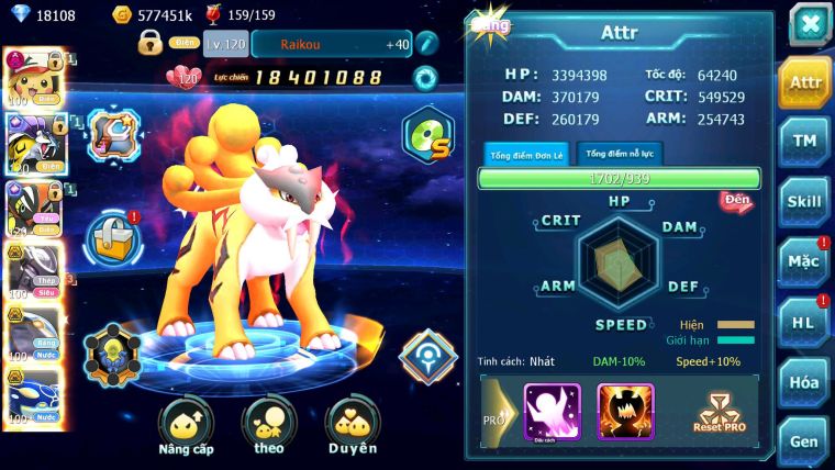 Mã : #TTS6861 - S916 - BXH : 27 - V12 - 2K Sách - Pikachu Dnm Raikou & Koko CH Mew giáp Bá Chủ Cặp Lati Cặp Cá Bc