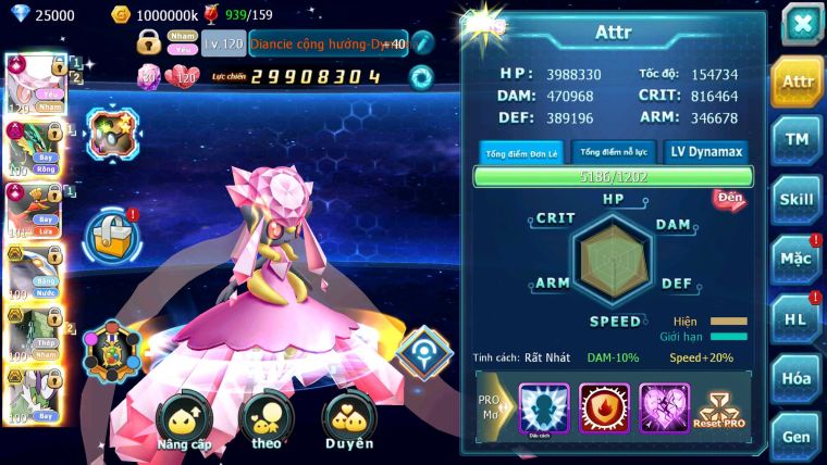 Mã : #TTS6880 - S1335 - BXH: 9 - V14 - Diancie & Ho-oh CHD Ray Dnm Cặp lati bc Mew giáp bc nhiều pet ht