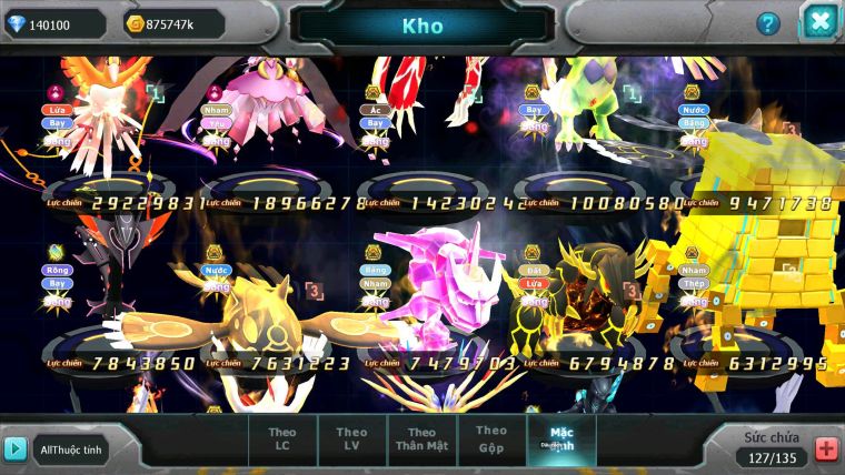 Mã : #TTS6883 - S1428 - BXH : 35 - 2K8 Sách V12 140K KC - Ho-oh & Diancie CHD Yvetal Thần gió cặp cá bc rắn băng bc nhiều pet ht