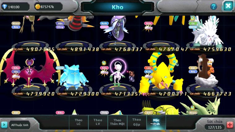 Mã : #TTS6883 - S1428 - BXH : 35 - 2K8 Sách V12 140K KC - Ho-oh & Diancie CHD Yvetal Thần gió cặp cá bc rắn băng bc nhiều pet ht