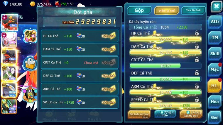 Mã : #TTS6883 - S1428 - BXH : 35 - 2K8 Sách V12 140K KC - Ho-oh & Diancie CHD Yvetal Thần gió cặp cá bc rắn băng bc nhiều pet ht