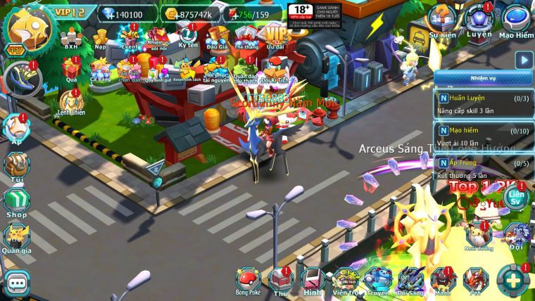 Mã : #TTS6883 - S1428 - BXH : 35 - 2K8 Sách V12 140K KC - Ho-oh & Diancie CHD Yvetal Thần gió cặp cá bc rắn băng bc nhiều pet ht